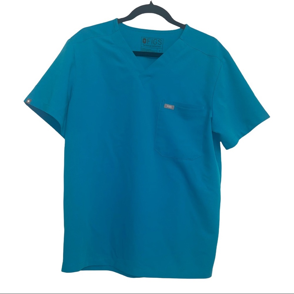 Figs Mens Medium Sea foam Green Complete Set of Medium top and bottoms
